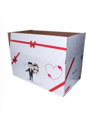 Kolix İsim Etiketli Çeyiz Kolisi Gelin Karton Koli Kutu Ambalaj 57x25x33 cm 15 Adet ürün görseli 1