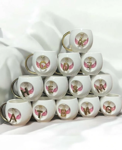 Royking Letter Porselen C Harf Kupa 400 ml CMT 012 ürün görseli 1