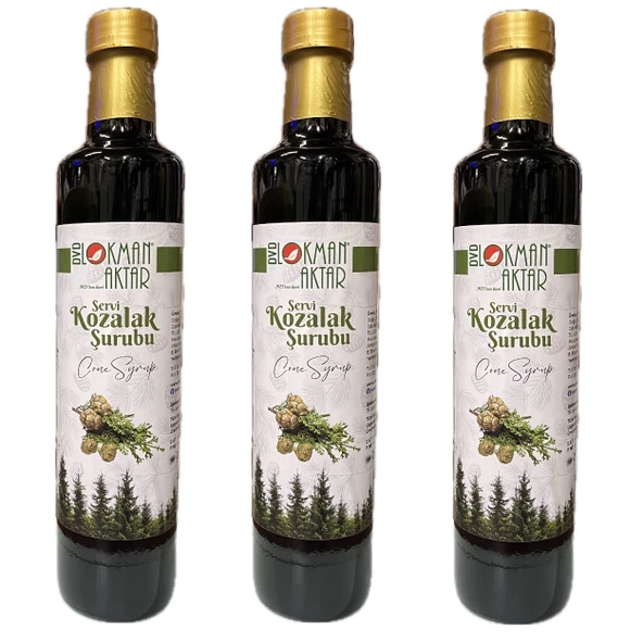 Servi Kozalağı Şurubu 500ml Cupressus Sempervirens 3 Adet, Lokman Aktar ürün görseli 1