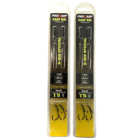 Pro Carp D-Rig Special 18cm, 25lb Carp hook T5 Hazır Sazan Rig Takımı ürün görseli 1