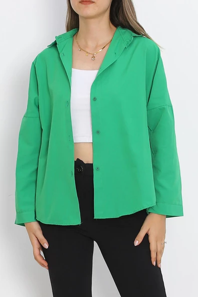 Oversize Gömlek Yeşil12 ürün görseli 1