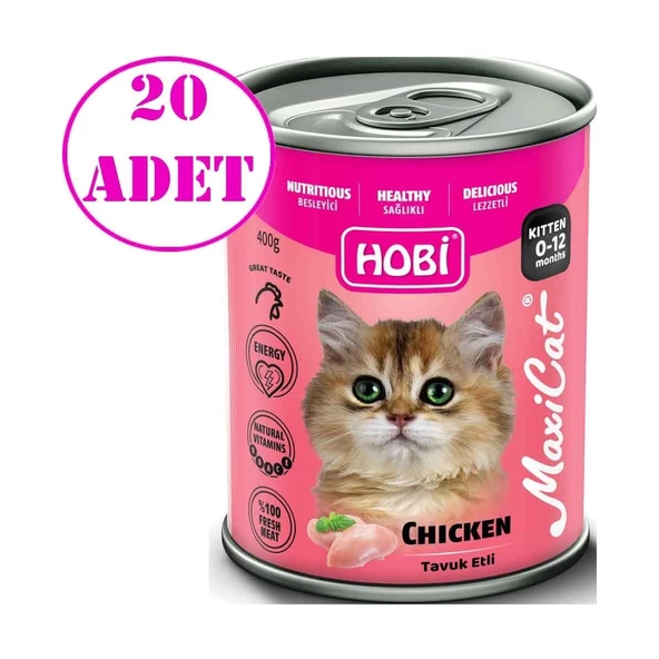 Maxicat Tavuklu Yavru Kedi Konservesi 400 gr 20 Ad ürün görseli 1