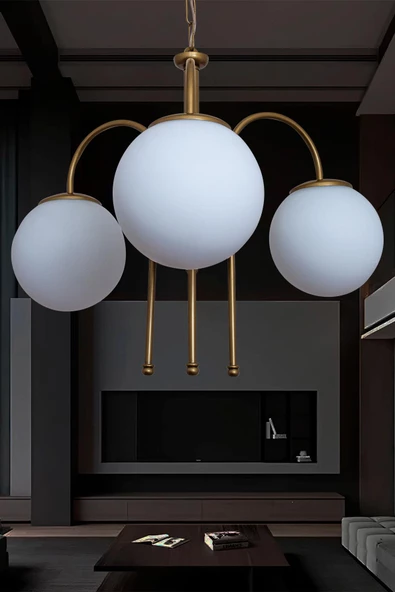 D-light Baston 3'lü Avize Beyaz ürün görseli 1