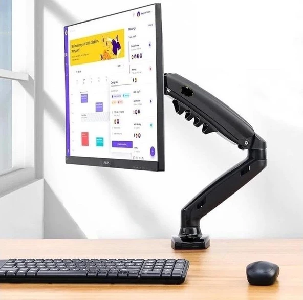 Tayfun 23.6''inç  Lcd Led Monitör Masa Üstü  Full Hareketli Askı Aparatı ürün görseli 1
