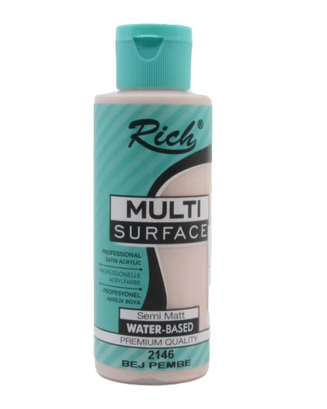 Rich Multi Surface Akrilik Boya Bej Pembe 120cc ürün görseli 1