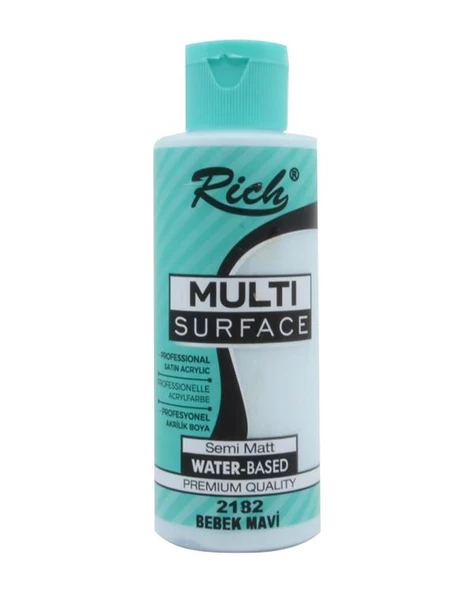 Rich Multi Surface Akrilik Boya Bebek Mavi 120cc ürün görseli 1