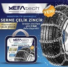 Mefatech 175/65R15 Grup:140 Merdiven Tipi Mahmuzlu Serme Otomobil Kar Zinciri (Paket İçeriği 2 adettir) ürün görseli 1