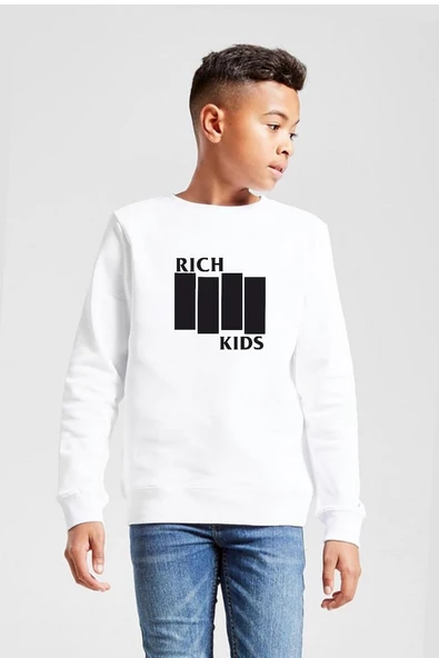 G-Dragon Rich Kids Beyaz Çocuk 2ip Sweatshirt ürün görseli 1
