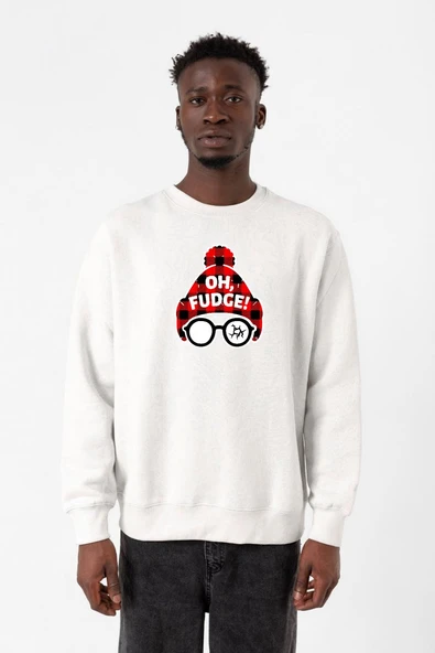 Oh Fudge Christmas Beyaz Erkek 2ip Sweatshirt ürün görseli 1