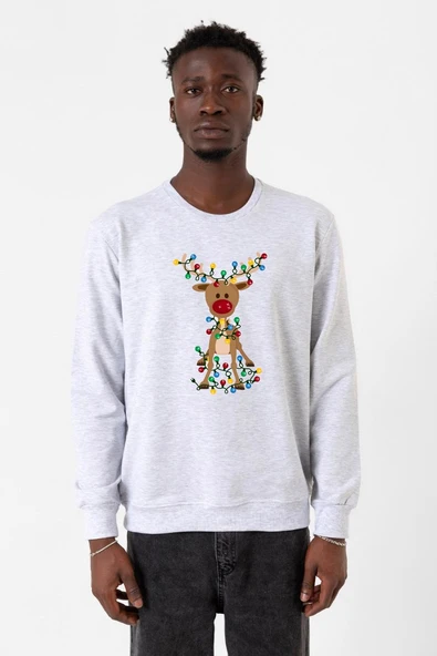 Adorable Reindeer Christmas Karmelanj Erkek 2ip Sweatshirt ürün görseli 1