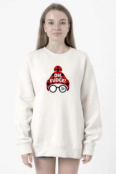 Oh Fudge Christmas Beyaz Kadın 2ip Sweatshirt ürün görseli 1