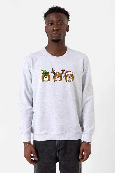 3 Wise Beagles Christmas Karmelanj Erkek 2ip Sweatshirt ürün görseli 1