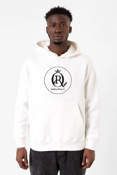 Rolling Quartz Logo Beyaz Erkek 3ip Kapşonlu Sweatshirt ürün görseli 1