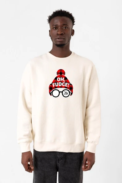 Oh Fudge Christmas Ekru Erkek 2ip Sweatshirt ürün görseli 1