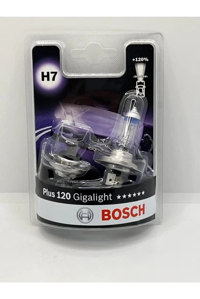 Bosch Gigalight Plus 120 H7 Ampul 2'li Set - Resim 6