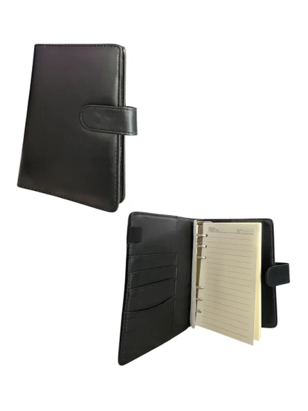 Aytan 1002 Deri Kapak Mıknatıs Tokalı organizer Defter – A5 Çizgili 96 Ypr ürün görseli 1