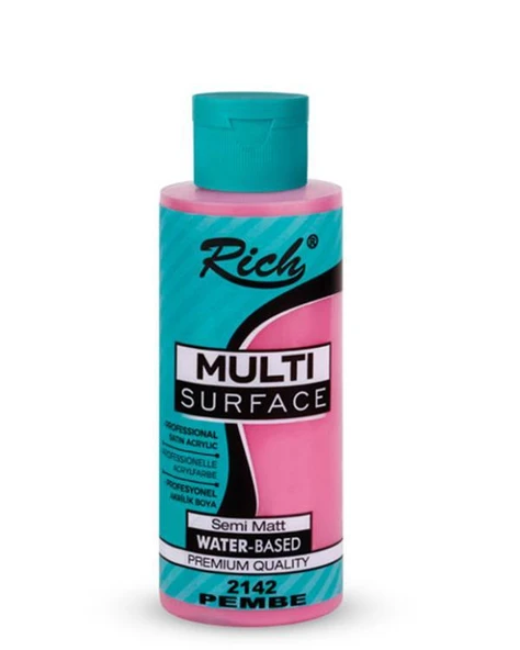 Rich Multi Surface Akrilik Boya Pembe 120cc ürün görseli 1