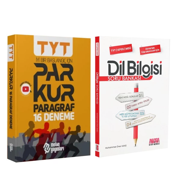 Metin Yayınları TYT Paragraf Parkur Deneme ve AKM Dil Bilgisi Soru Bankası Seti 2 Kitap ürün görseli 1
