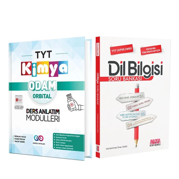 Orbital TYT Kimya Konu ve AKM Dil Bilgisi Soru Bankası Seti 2 Kitap ürün görseli 1