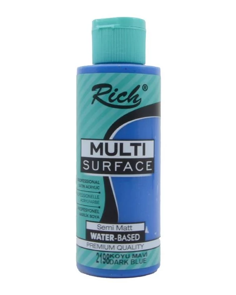 Rich Multi Surface Akrilik Boya Koyu Mavi 120cc ürün görseli 1