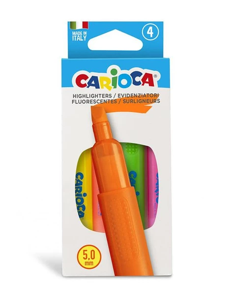 Carioca 4lü Neon Fosforlu İşaretleme Kalem Seti ürün görseli 1