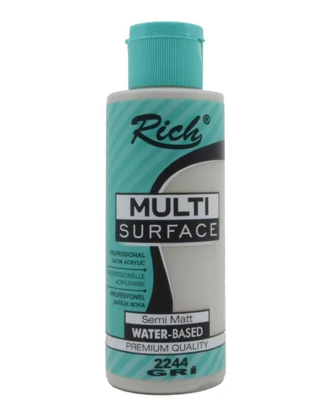 Rich Multi Surface Akrilik Boya Gri 120cc ürün görseli 1