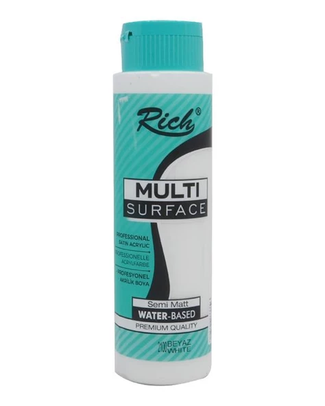 Rich Multi Surface Akrilik Boya Beyaz 500cc ürün görseli 1