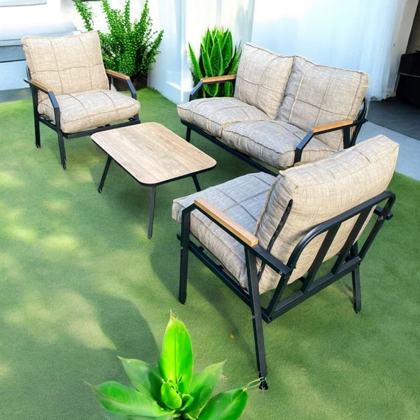 YAREN 2 1 1 Sehpa Hediyeli Pofuduk Balkon Takımı, Bahçe Mobilyası, Çay Seti, Kafe Oturma Grubu ürün görseli 1