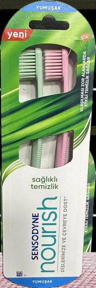 Sensodyne Nourish Sağlıklı Temizlik Diş Fırçası Yumuşak 2’li ürün görseli 1