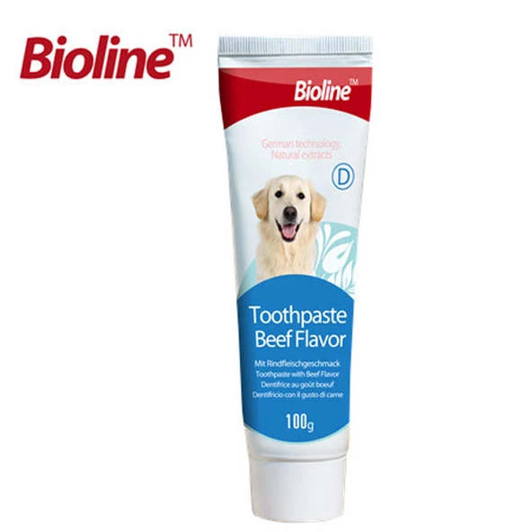 Bioline Köpekler İçin Biftek Aromalı Diş Macunu 100 gr ürün görseli 1