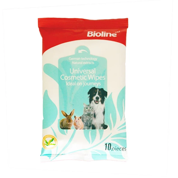 Bioline Kedi ve Köpek Islak Temizlik Mendili 10 Adet ürün görseli 1