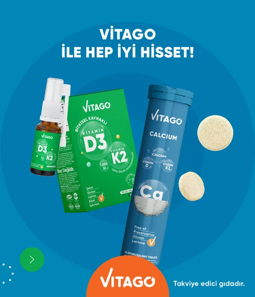 2li -Vitago Vitamin D3 Sprey+Vitago ProKalsiyum Tablet - Resim 2