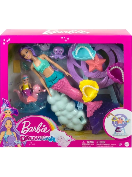 Barbie Dreamtopia Deniz Kızı Bebek Ve Çocuk Oyun Alanı ürün görseli 1