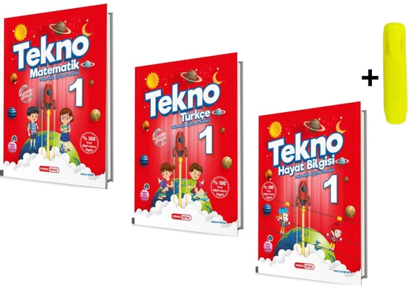 Kırmızı Beyaz Tekno 1.Sınıf 2.Dönem Tüm Dersler 3'lü Set ürün görseli 1