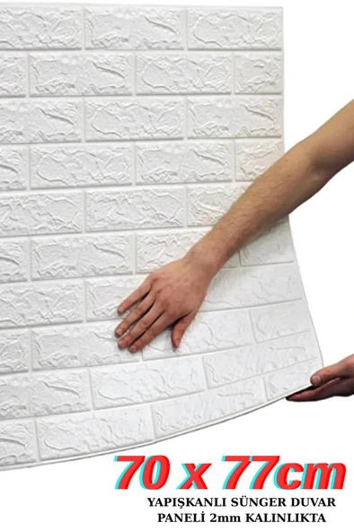 Renkli Duvarlar Ekoslim 70x77cm  1 Adet Yapışkanlı Silinebilir Tezgah Ofis Salon Sünger 2mm Duvar Paneli Kağıdı ürün görseli 1