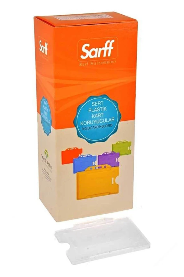 SARFF Sert Plastik Kart Koruyucu Yatay 50li Şeffaf (1 Paket 50 Adet) ürün görseli 1