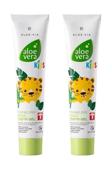 Aloe Vera Kids - Çocuklara Özel Twinkling Magic Diş Macunu - 2'li Set ürün görseli 1