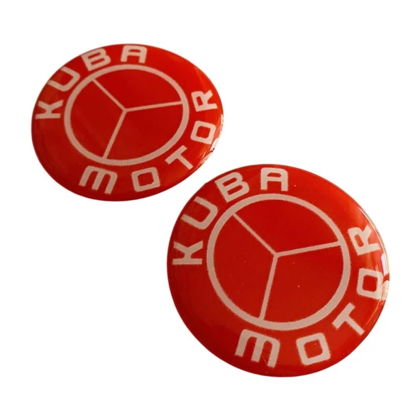 Kuba Logo Damla Etiket 5X5CM 2Li Kırmızı ürün görseli 1