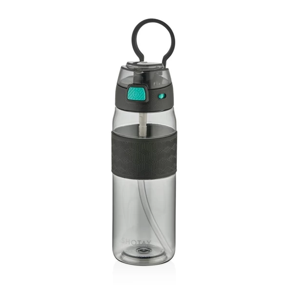 Shotay Çocuk Su Matarası Tritan Pipetli Siyah 800Ml ürün görseli 1