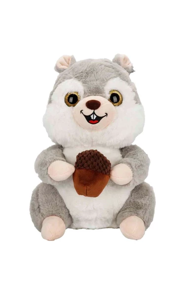Peluş Sincap Fındık Tutan Sincap 30 cm  - Uyku Ve Oyun Arkadaşı Peluş Oyuncak ürün görseli 1