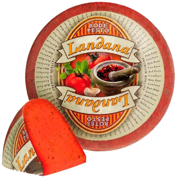 Landana İthal Gouda Peyniri Taze Fesleğenli Kırmızı Gouda 1000 g e ürün görseli 1