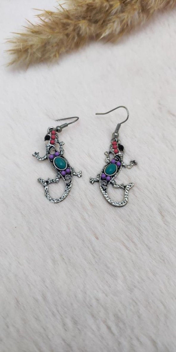 Hdmarketim  Swarovski Taşlı Kertengele Temalı  Gri Küpe ürün görseli 1
