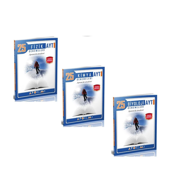 Apotemi Yayınları AYT Fizik Kimya Biyoloji Deneme Seti 3 Kitap ürün görseli 1