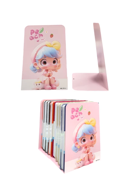 Aytan 3737 Figürlü 2 Li Kitap Tutucu - Peach ürün görseli 1