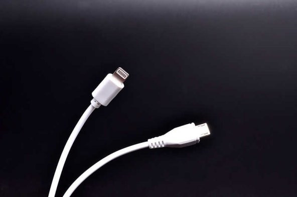 Zore 2 İN 1 Kısa Kablo İphone Şarj-Micro Usb Kablo - Resim 2
