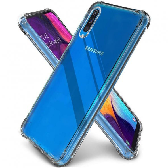 Samsung Galaxy A50 Kaliteli Darbelere Dayanıklı Şeffaf Kılıf ürün görseli 1