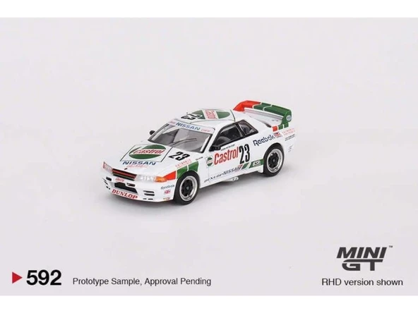 Mini GT 592 Nissan Skyline GT-R (R32) Gr. A #23 1990 Macau Guia Race Winner Model Araba ürün görseli 1