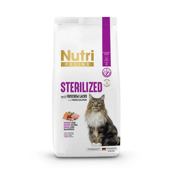 Nutri Feline Adult Kısırlaştırılmış Somonlu Yetişkin Kedi Maması 2 kg ürün görseli 1