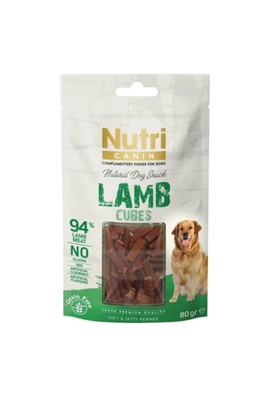 Nutri Canin Tahılsız Kuzulu Küp Köpek Ödül Maması 80 gr ürün görseli 1
