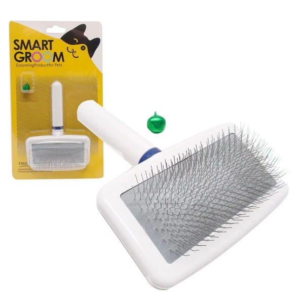 Kedi Köpek Plastik Saplı Tel Fırça 11x6 cm ürün görseli 1